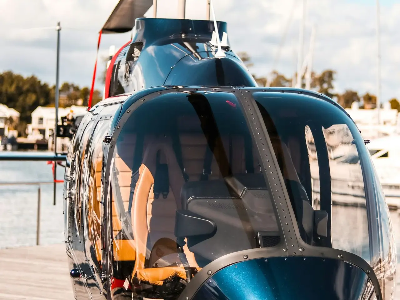 empty black helicopter